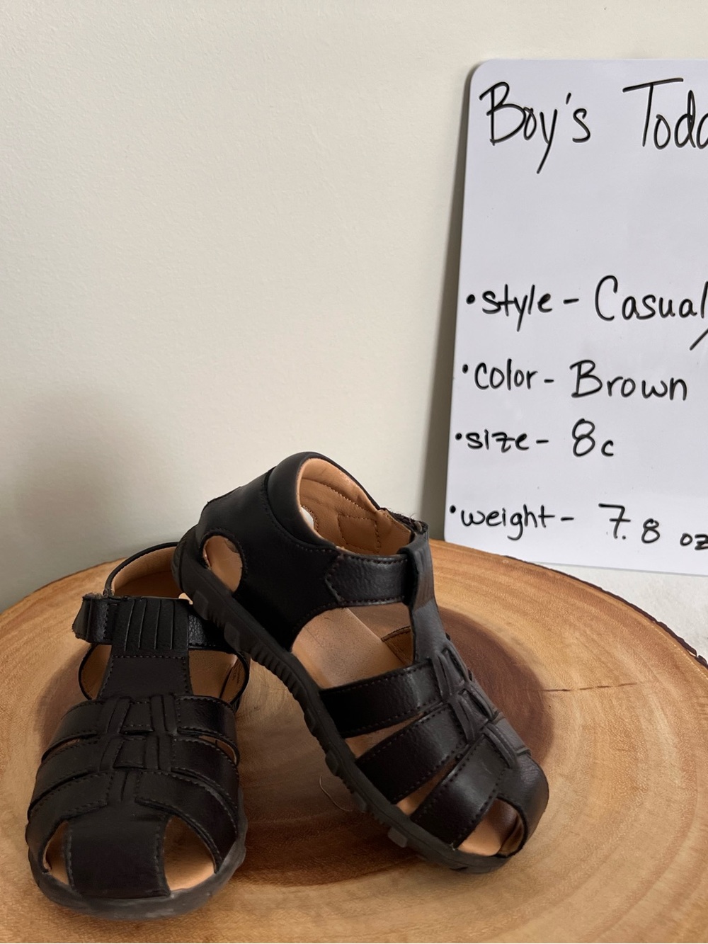 Brown Kids Sandals size 8c
